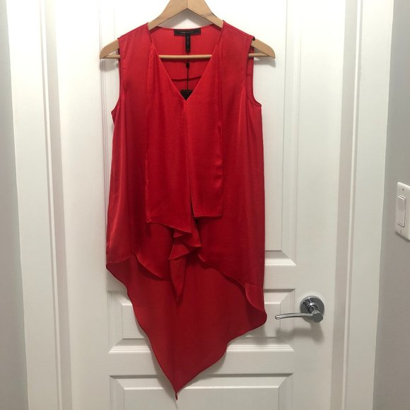 *BRAND NEW* BCBGMaxAzria (Cyprien) Asymmetrical Sleeveless Top - Size XXS - Picture 1 of 9
